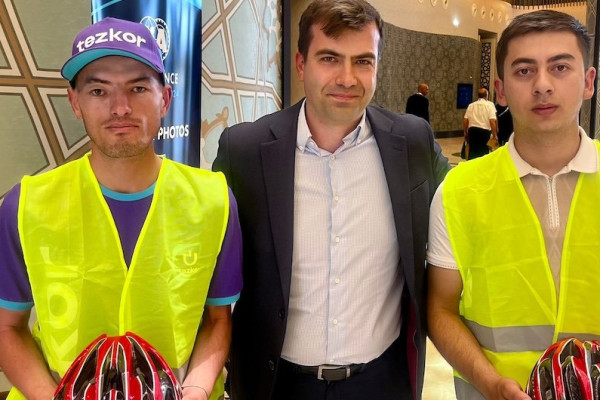 Road Safety training for bike couriers launched by NAFKU, EASST, and the FIA in Samarkand